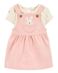 Carter's Baby 2-Piece Bunny Bodysuit & Jumper Set - Pink Pink 24M