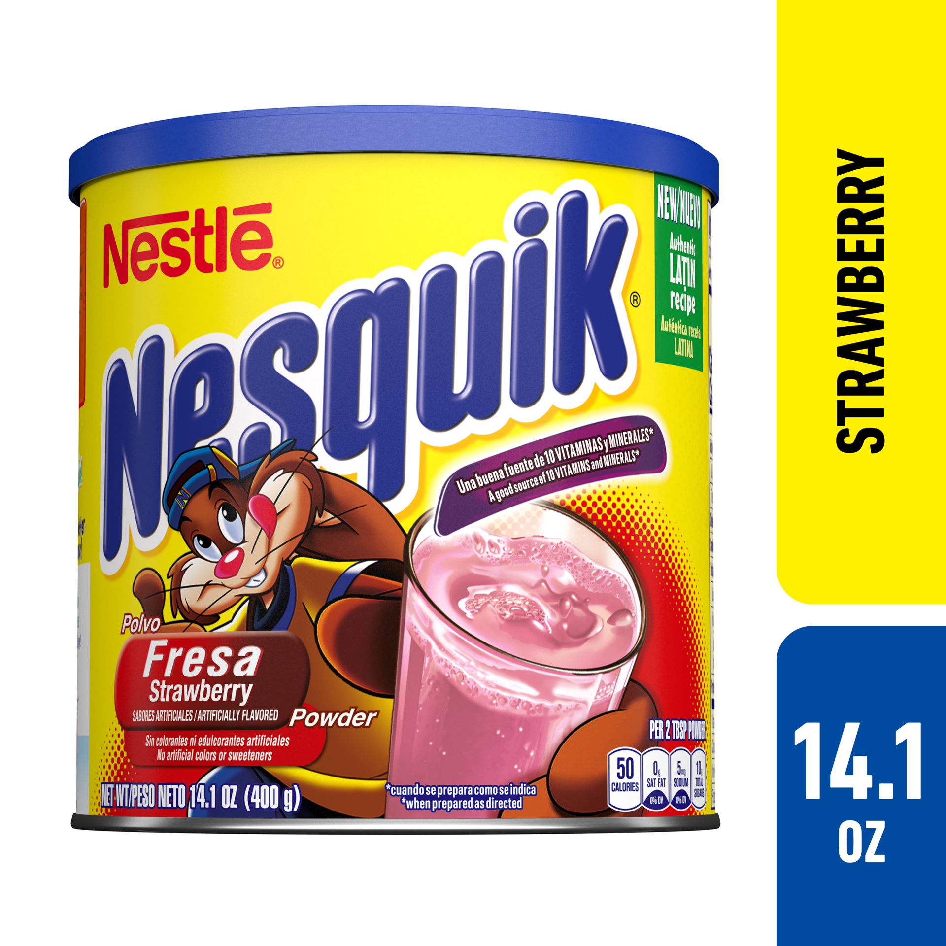 slide 1 of 6, Nesquik Strawberry Powder Mix - 14.1 oz, 14.1 oz