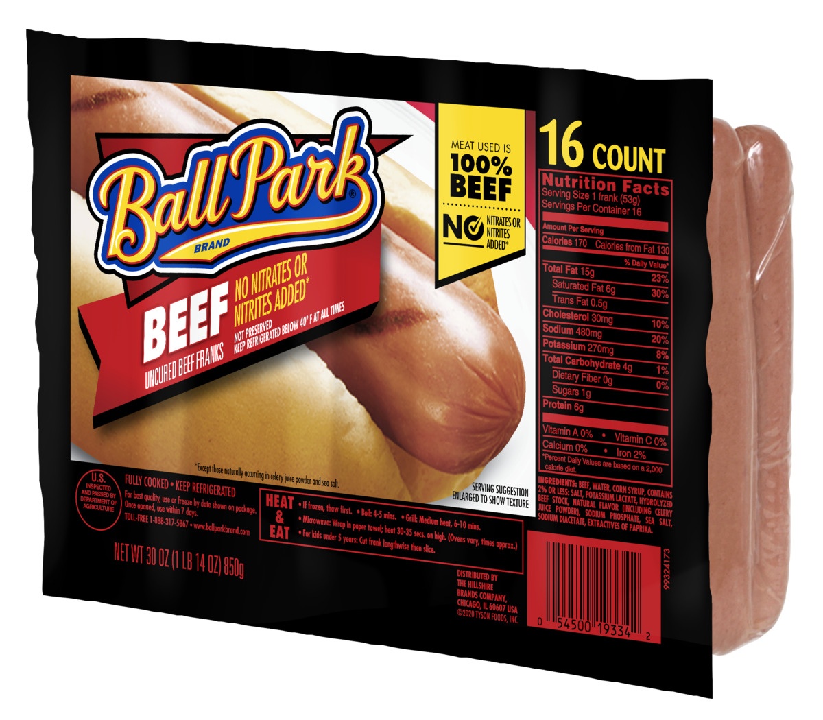 Ball Park Beef Hot Dogs 30 oz | Shipt