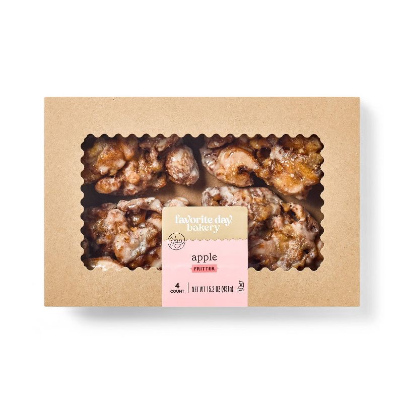 slide 1 of 3, Apple Fritter - 15.2oz/4ct - Favorite Day™, 15.2 oz, 4 ct