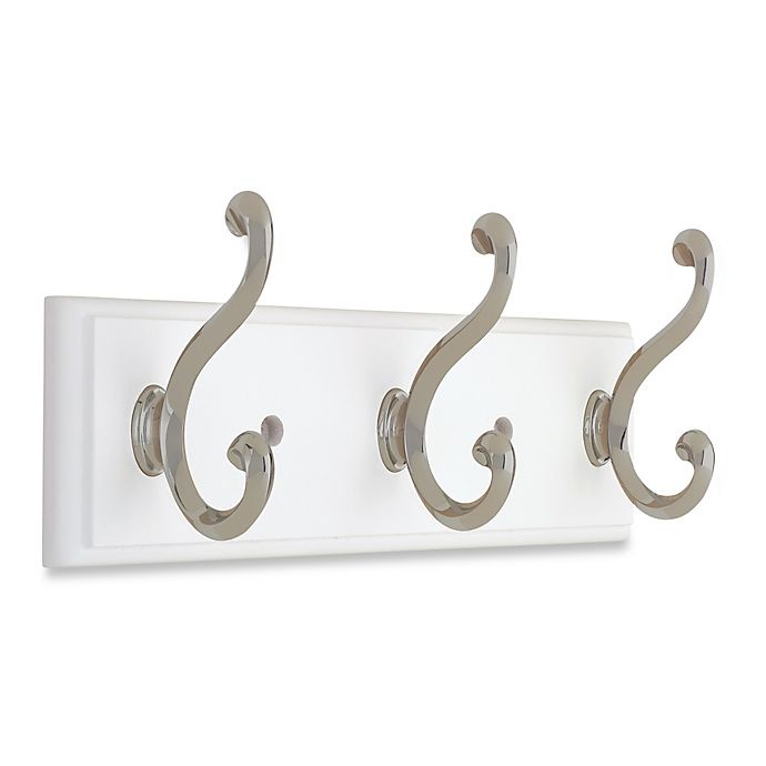 slide 1 of 1, Liberty Contempo Pilltop Hook Rail - White/Nickel, 1 ct