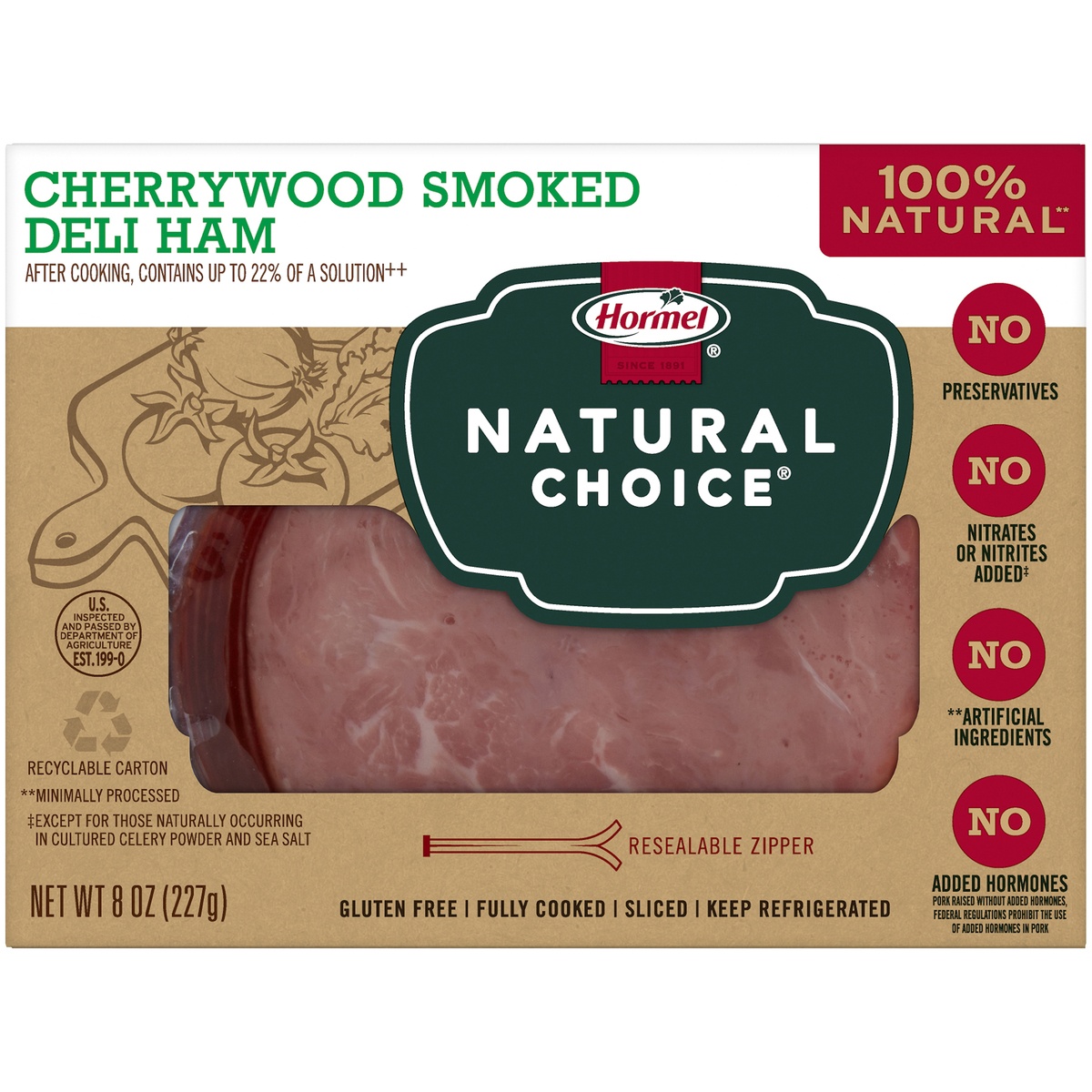 slide 4 of 7, Hormel NATURAL CHOICE Cherrywood Smoked Ham, 