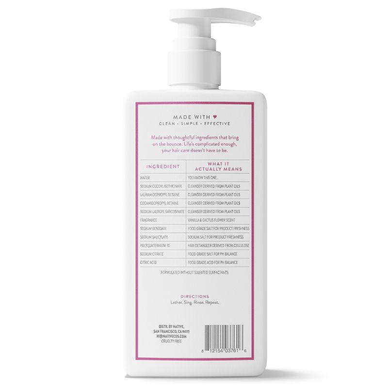 slide 13 of 13, Native Fall Seasonal Vanilla & Cactus Flower Volumizing Shampoo - 16.5 fl oz, 16.5 fl oz