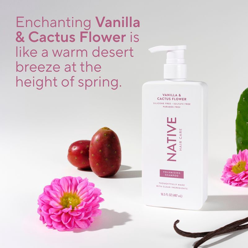 slide 8 of 13, Native Fall Seasonal Vanilla & Cactus Flower Volumizing Shampoo - 16.5 fl oz, 16.5 fl oz