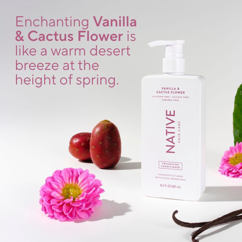 slide 8 of 13, Native Fall Seasonal Vanilla & Cactus Flower Volumizing Conditioner - 16.5 fl oz, 16.5 fl oz