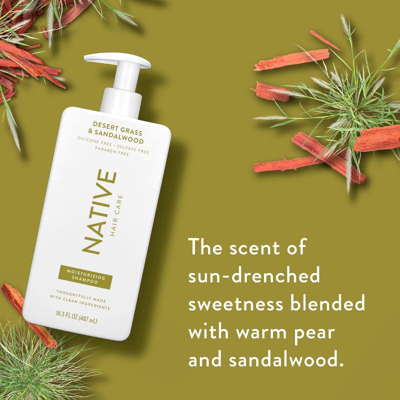 slide 6 of 11, Native Fall Seasonal Desert Grass & Sandalwood Moisturizing Shampoo - 16.5 fl oz, 16.5 fl oz