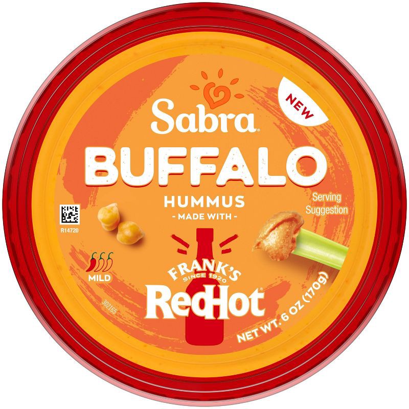 slide 1 of 6, Sabra Buffalo Hummus - 6oz, 6 oz