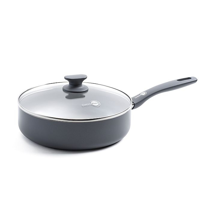 slide 1 of 9, GreenPan Dover Ceramic Nonstick Covered Saute Pan, 4 qt