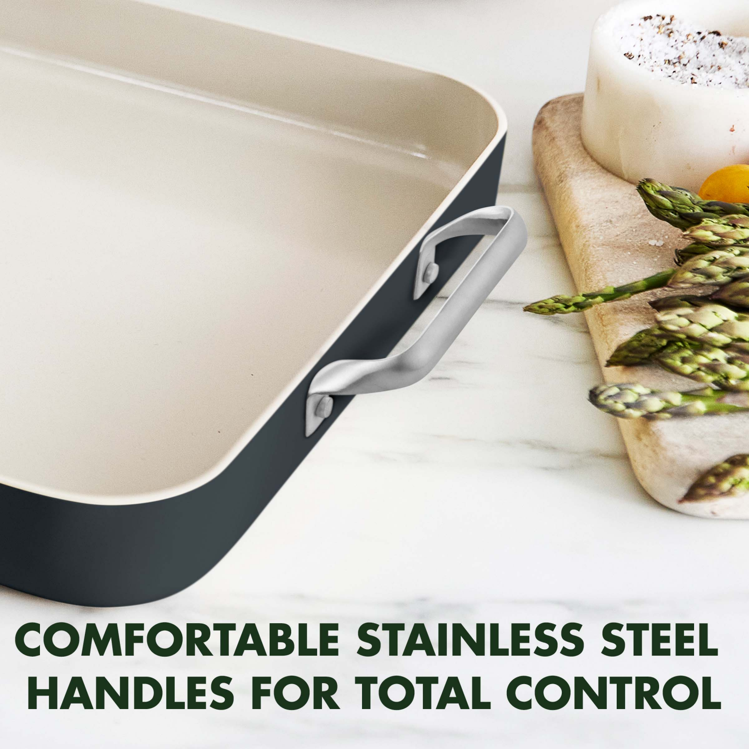 slide 8 of 8, GREEN PAN Greenpan Rio Healthy Ceramic Nonstick, 18" x 11" Double Burner Griddle Pan, PFAS-free, Black, 18 in x 11 in