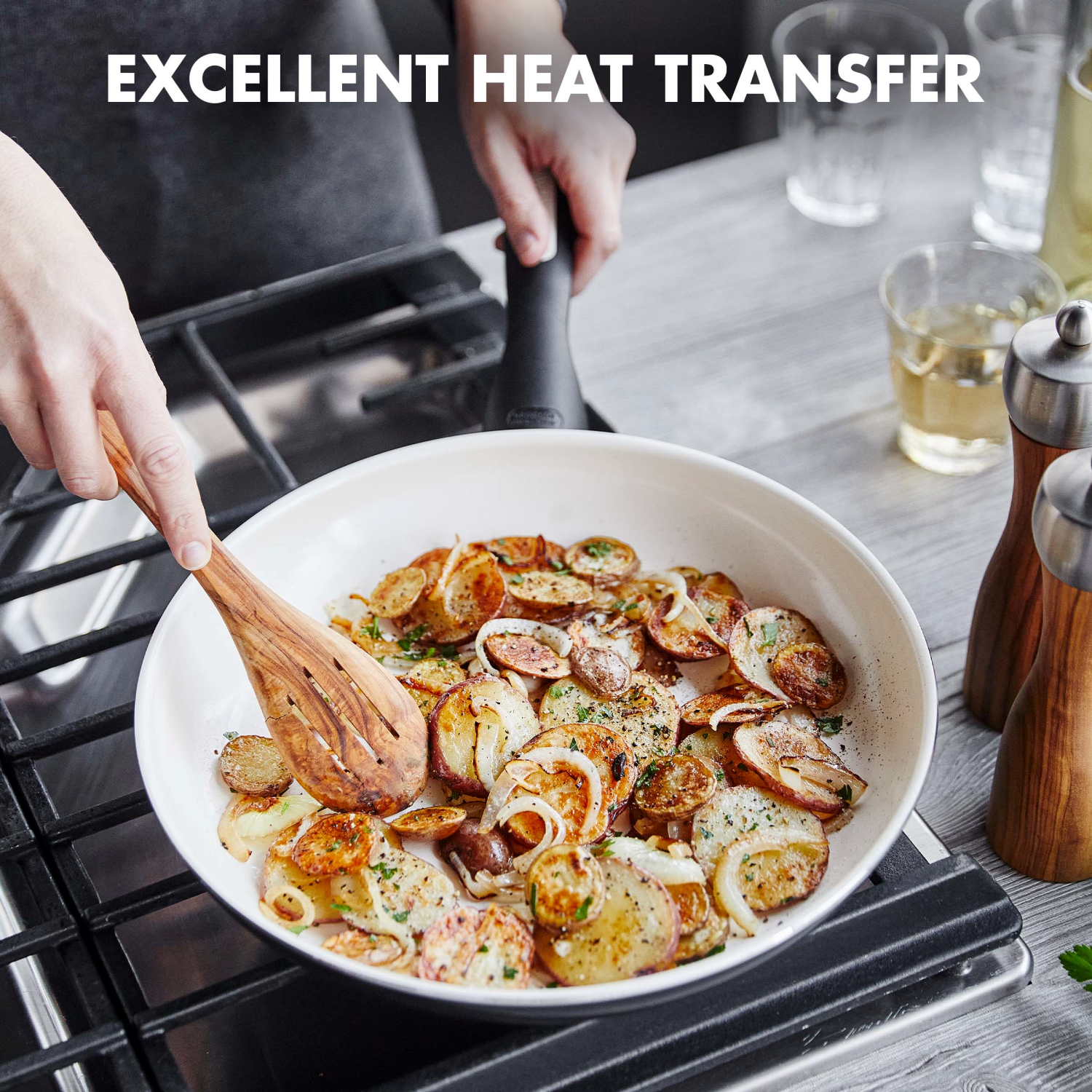 slide 3 of 8, GreenPan Black Rio Collection Ceramic Nonstick Frypan Set 7 Inch + 9.5 Inch + 11 Inch 3 Pieces 1 ea, 1 ct