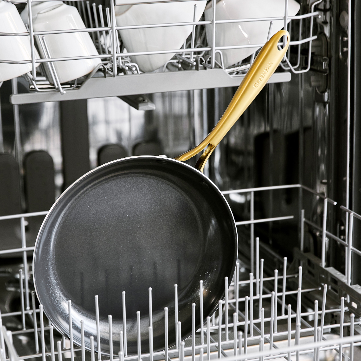 slide 6 of 6, GREEN PAN GreenPan Studio 10" Open Frypan, Ceramic Nonstick - Black, 10 in