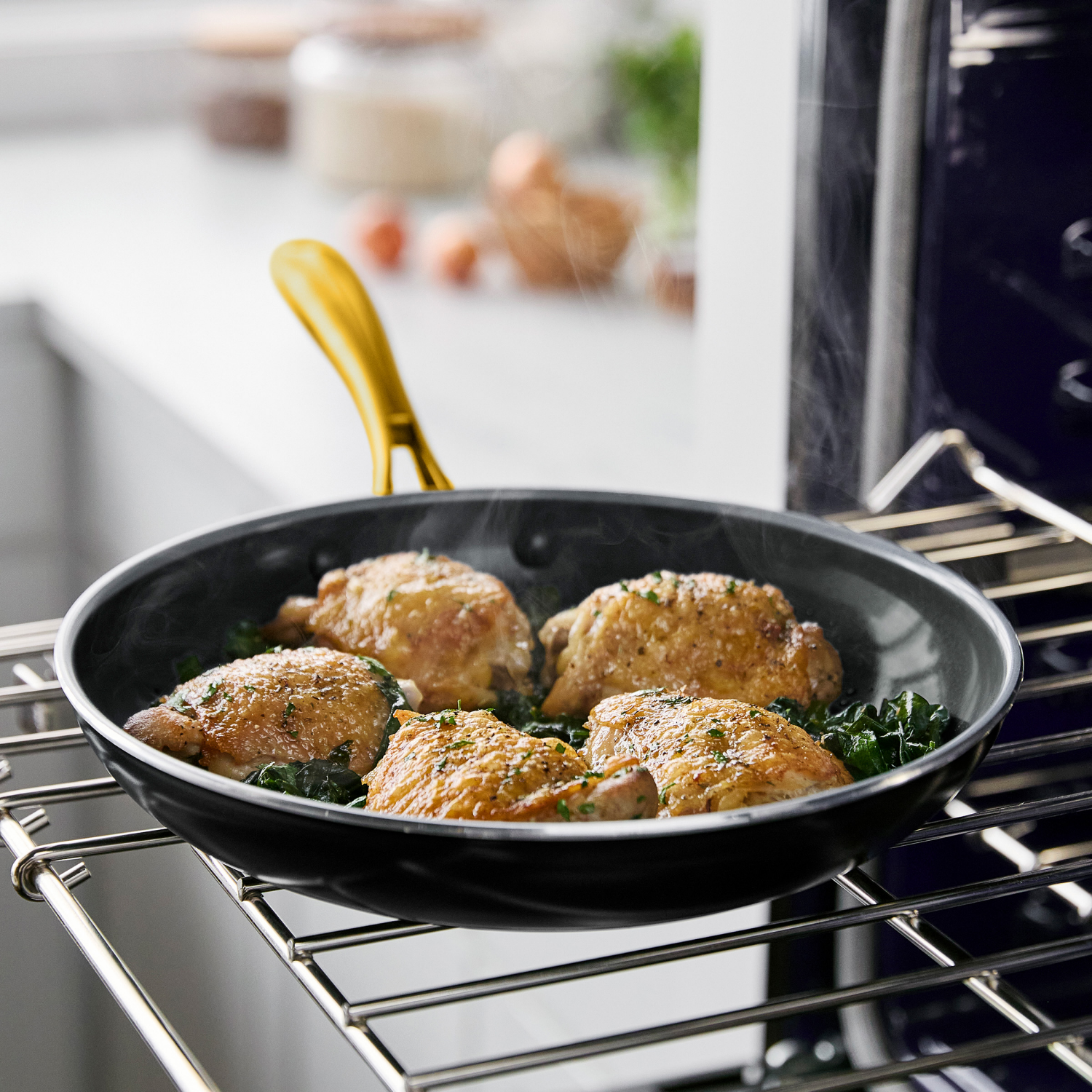 slide 3 of 7, GREEN PAN GreenPan Studio 12" Covered Frypan, Ceramic Nonstick - Black, 12 in