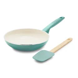 GreenPan Rio Frying Pan Healthy Ceramic Non Stick With Spatula - Turquoise