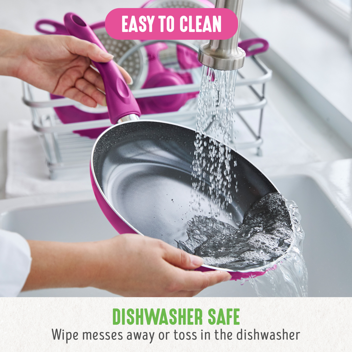 slide 7 of 8, GreenLife Essentials 8" Ceramic Nonstick Aluminum Frying Pan - Bright Pink, 8 in