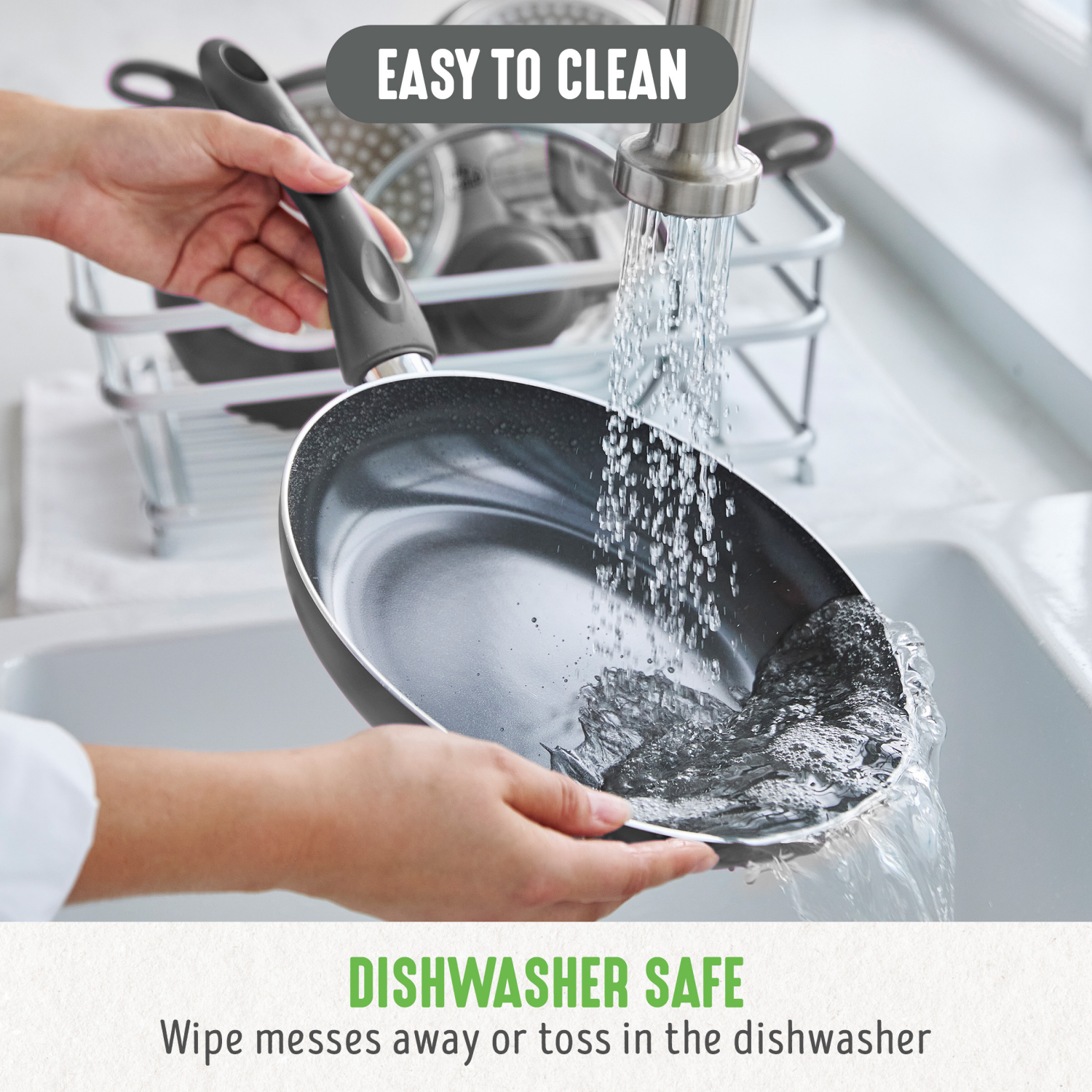 slide 7 of 8, GreenLife Essentials 8" Ceramic Nonstick Aluminum Frying Pan - Charcoal Grey, 8 in