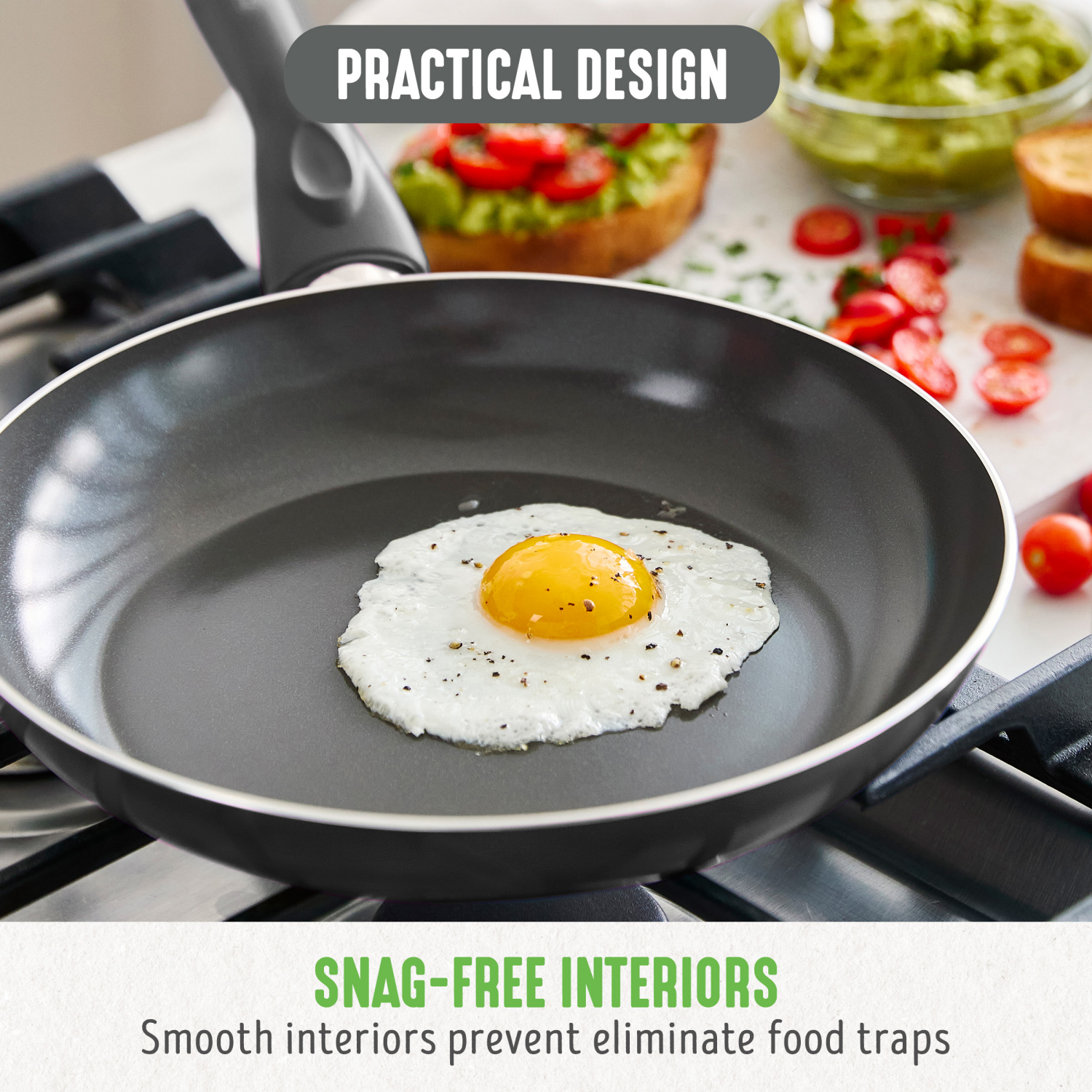 slide 7 of 8, GreenLife Essentials 12Pc Ceramic Nonstick Aluminum Cookware Set - Charcoal Grey, 12 ct