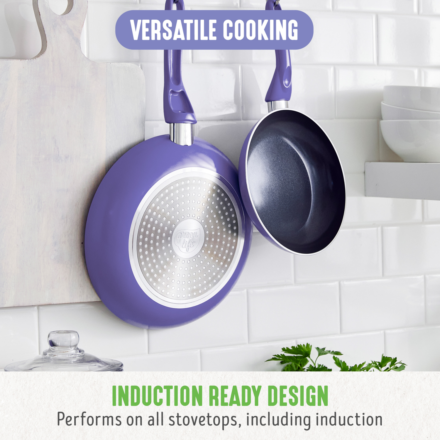 slide 2 of 8, GreenLife Essentials 8" Ceramic Nonstick Aluminum Frying Pan - Veri Peri, 8 in