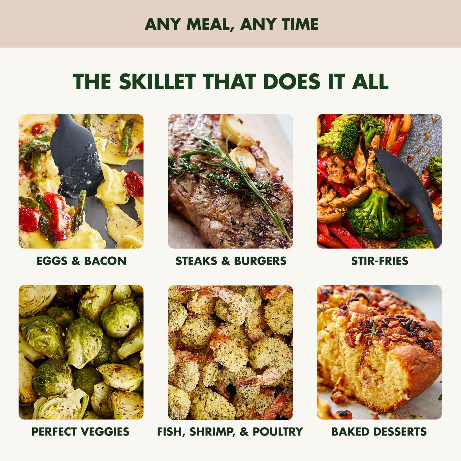 slide 8 of 8, GREEN PAN GreenPan 7-Quart Advanced Electric Skillet Grey, PFAS-Free Ceramic Nonstick, 7 qt