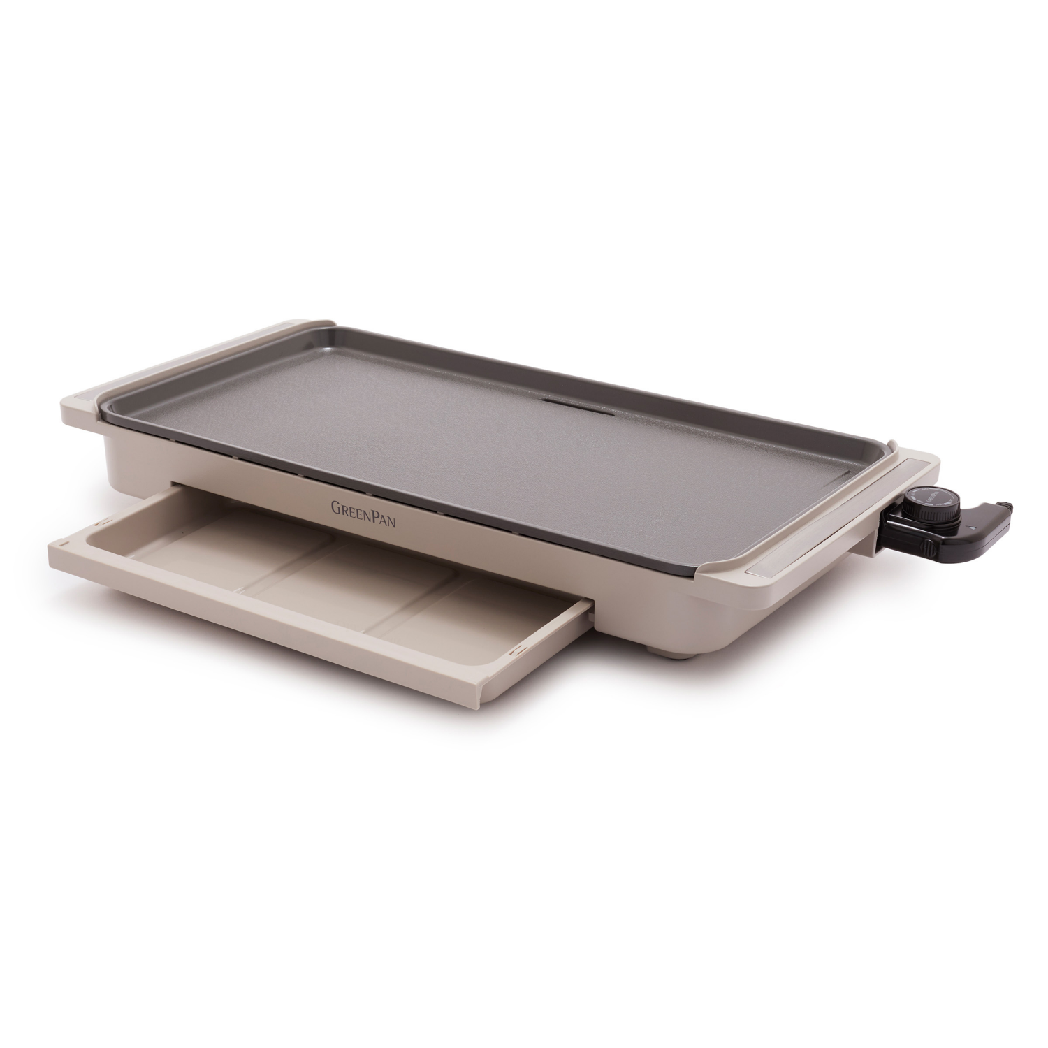 slide 1 of 8, GREEN PAN GreenPan 10"x 20" Ceramic Nonstick Advanced Electric Griddle with Warming Drawer - Clay, 20 in