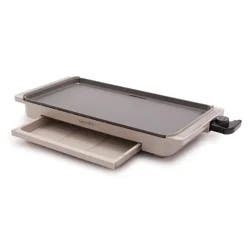 GREEN PAN GreenPan 10"x 20" Ceramic Nonstick Advanced Electric Griddle with Warming Drawer - Clay