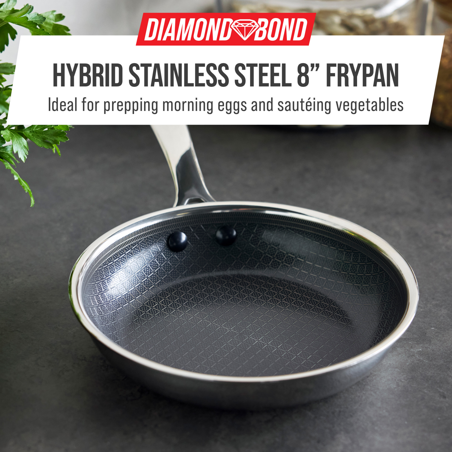 slide 5 of 8, Blue Diamond Bond 8" Fry Pan, 8 in