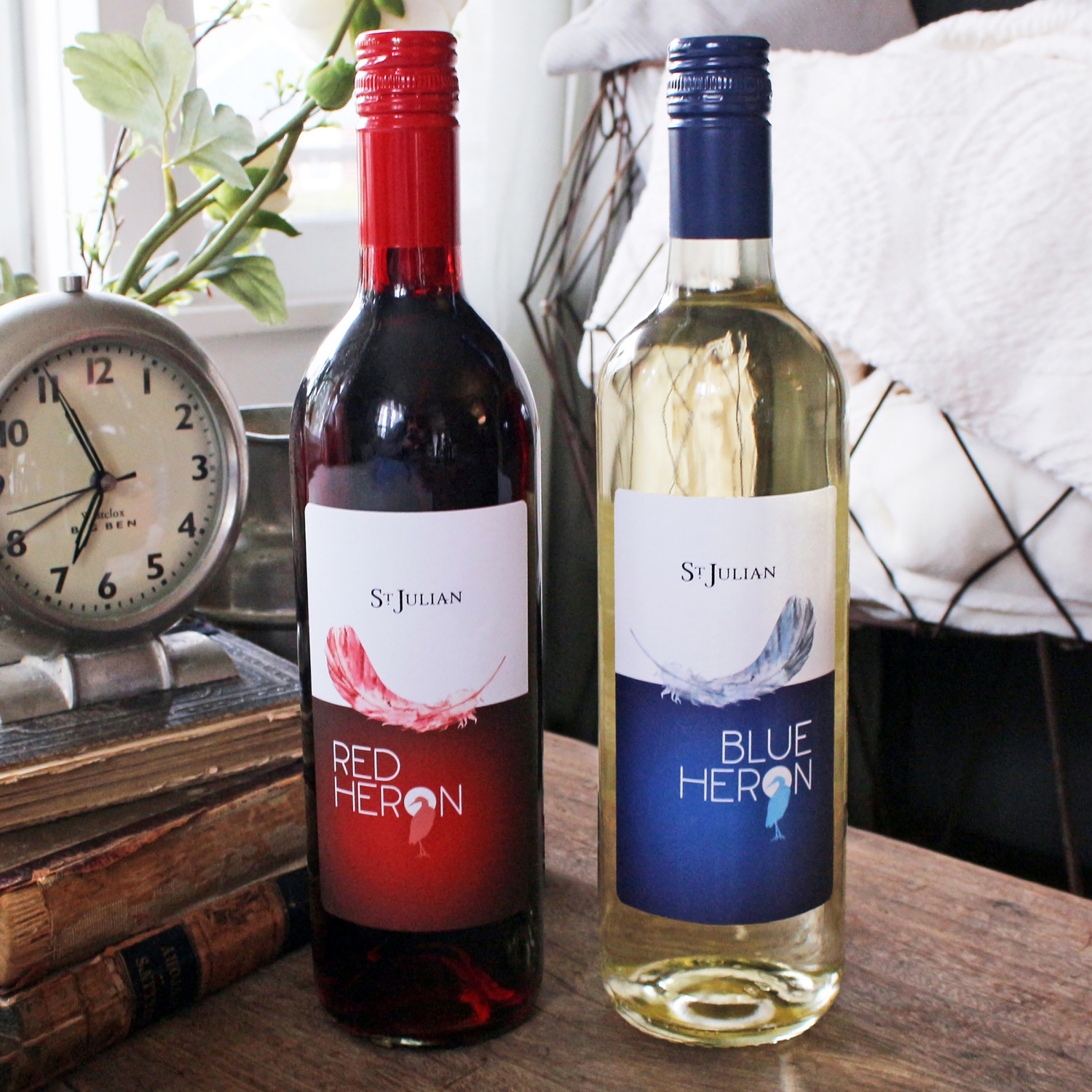 slide 4 of 4, St. Julian Red Heron Wine, 750 ml