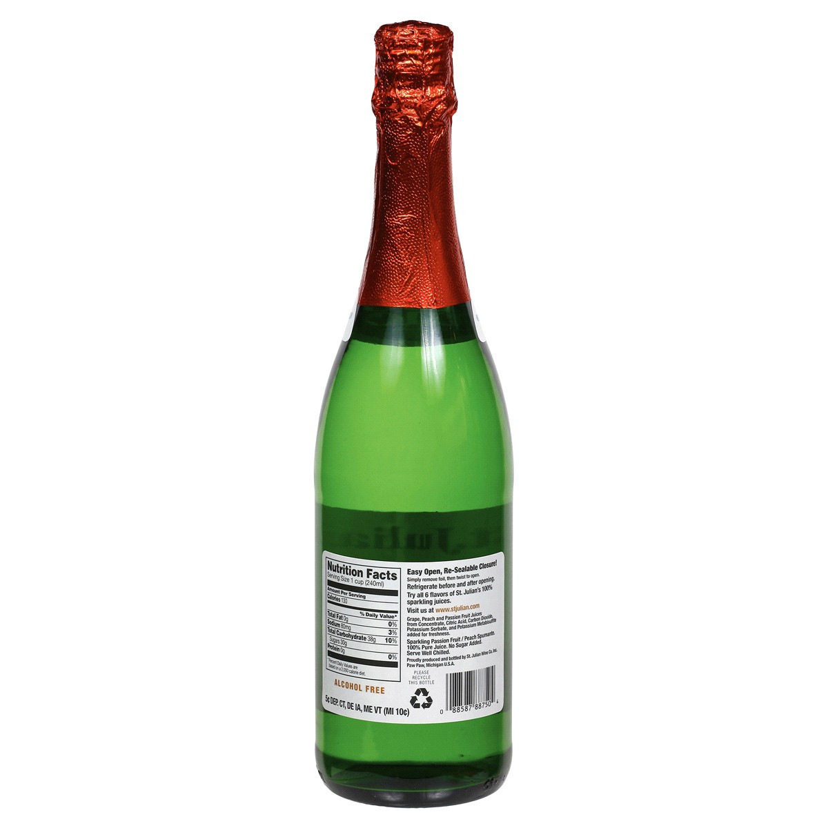 slide 2 of 2, St. Julian Sparkling Passion Fruit - 750 ml, 750 ml