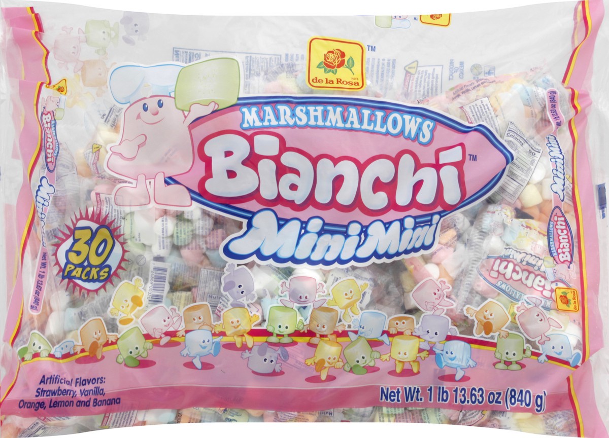 slide 4 of 13, De la Rosa Bianchi Mini Mini Assorted Marshmallows 30 ea, 30 ct