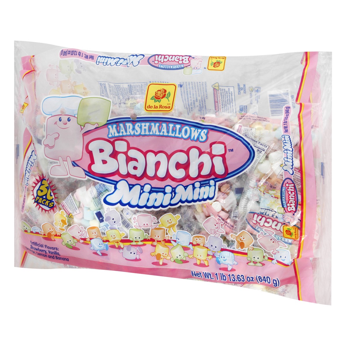 slide 6 of 13, De la Rosa Bianchi Mini Mini Assorted Marshmallows 30 ea, 30 ct