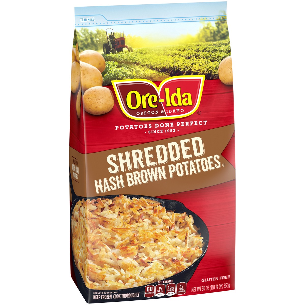 slide 9 of 9, Ore-Ida Shredded Hash Brown Frozen Potatoes, 30 oz Bag, 30 oz