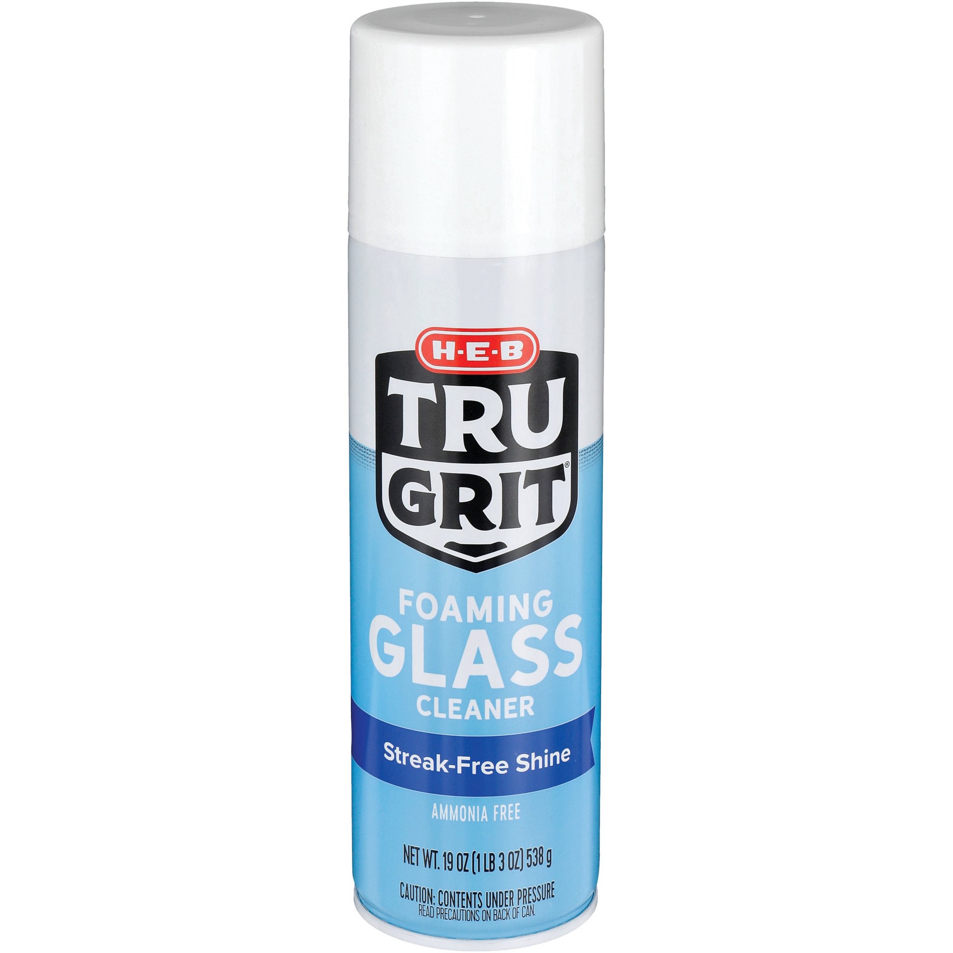 slide 1 of 1, H-E-B Tru Grit Foaming Glass Cleaner, 19 oz