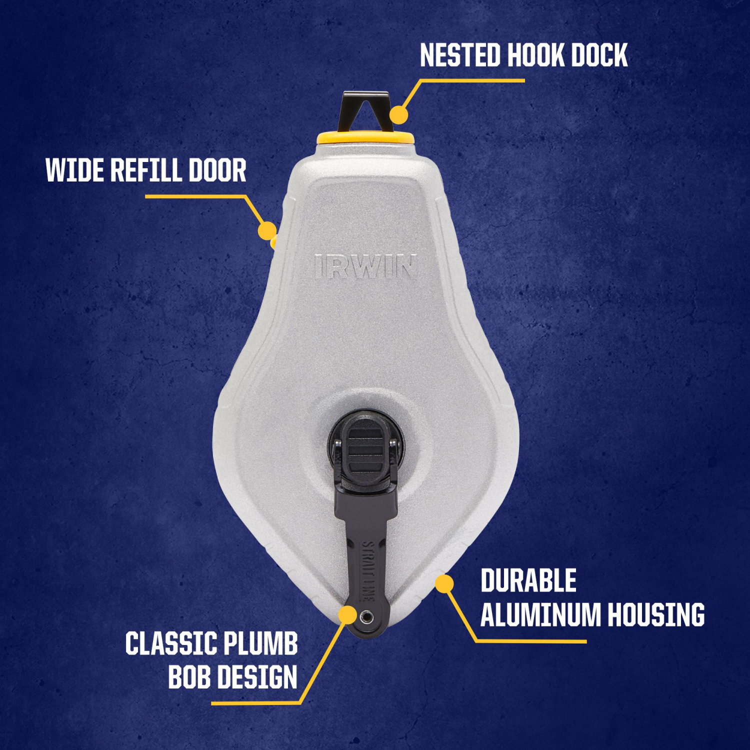 slide 3 of 3, Irwin Strait-Line Classic Chalk Reel with Blue, 1 ct