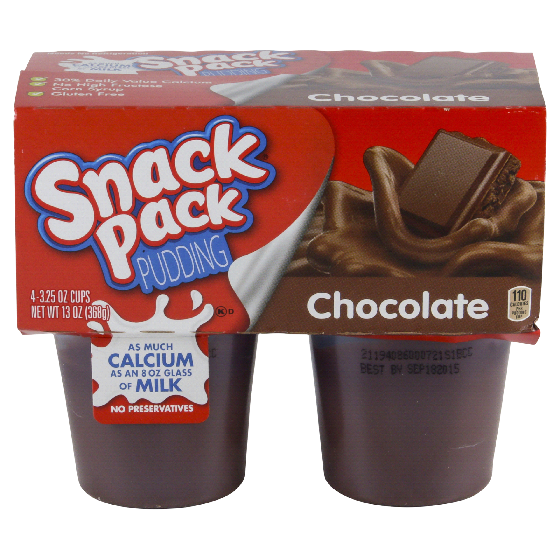 slide 1 of 1, Snack Pack Pudding, Chocolate, 4 ct