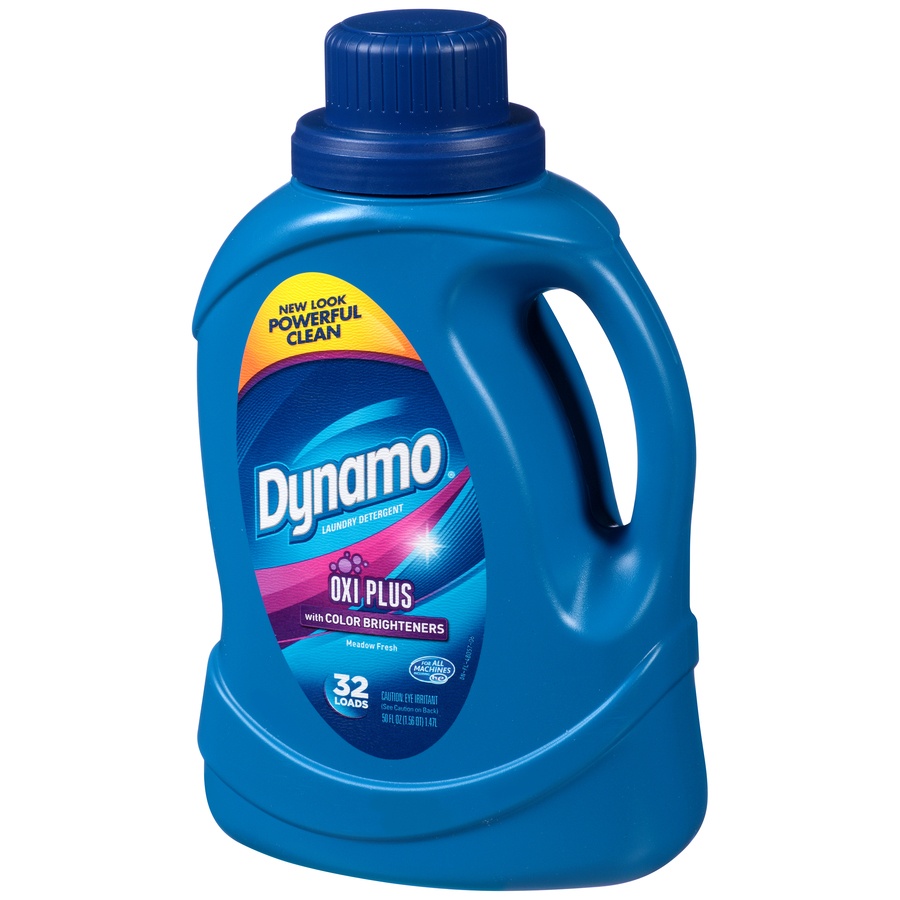 slide 3 of 7, Dynamo Laundry Detergent - Ultra With Oxi-Plus Waterfall Scent, 50 fl oz