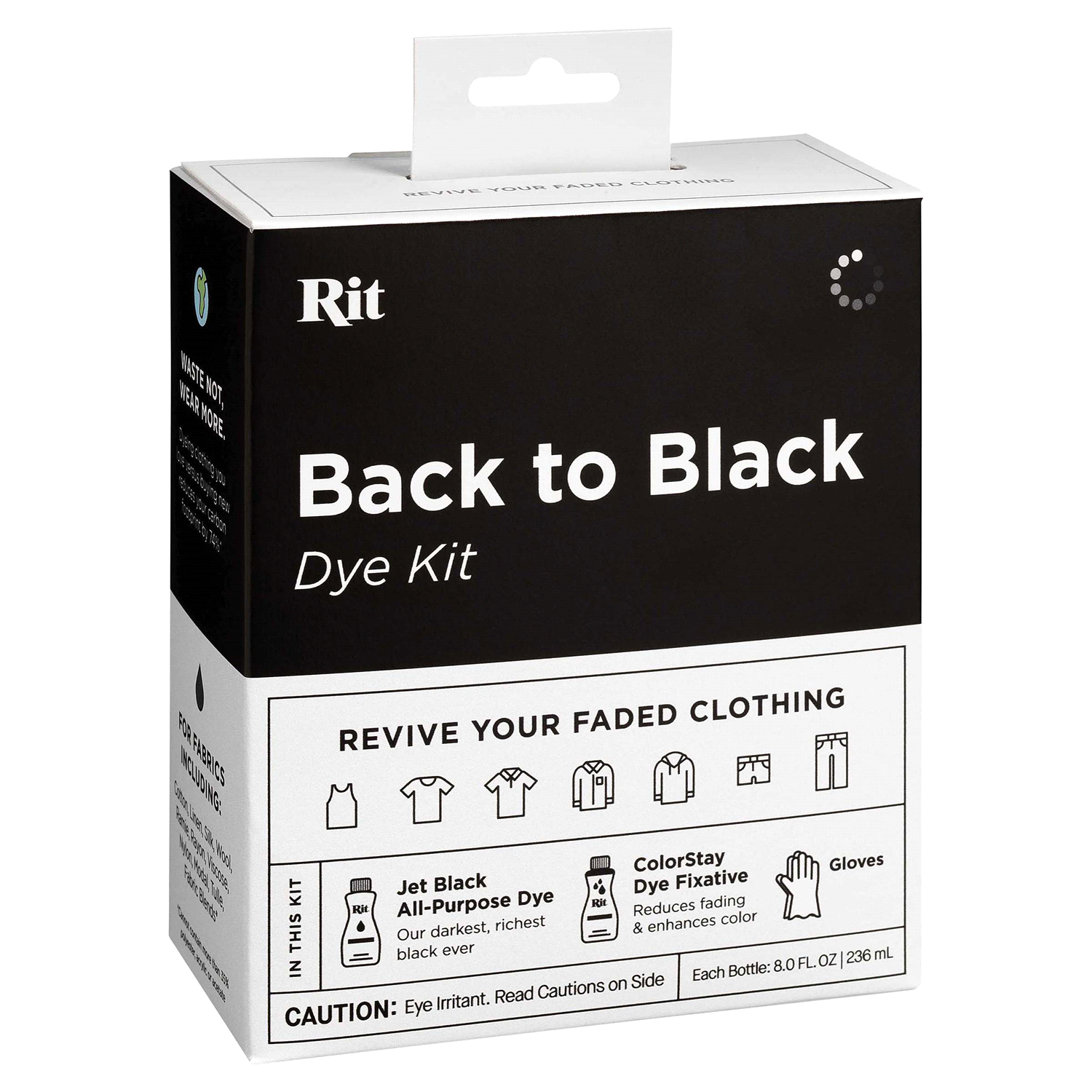 slide 3 of 3, Rit Back to Black Kit, 7 oz