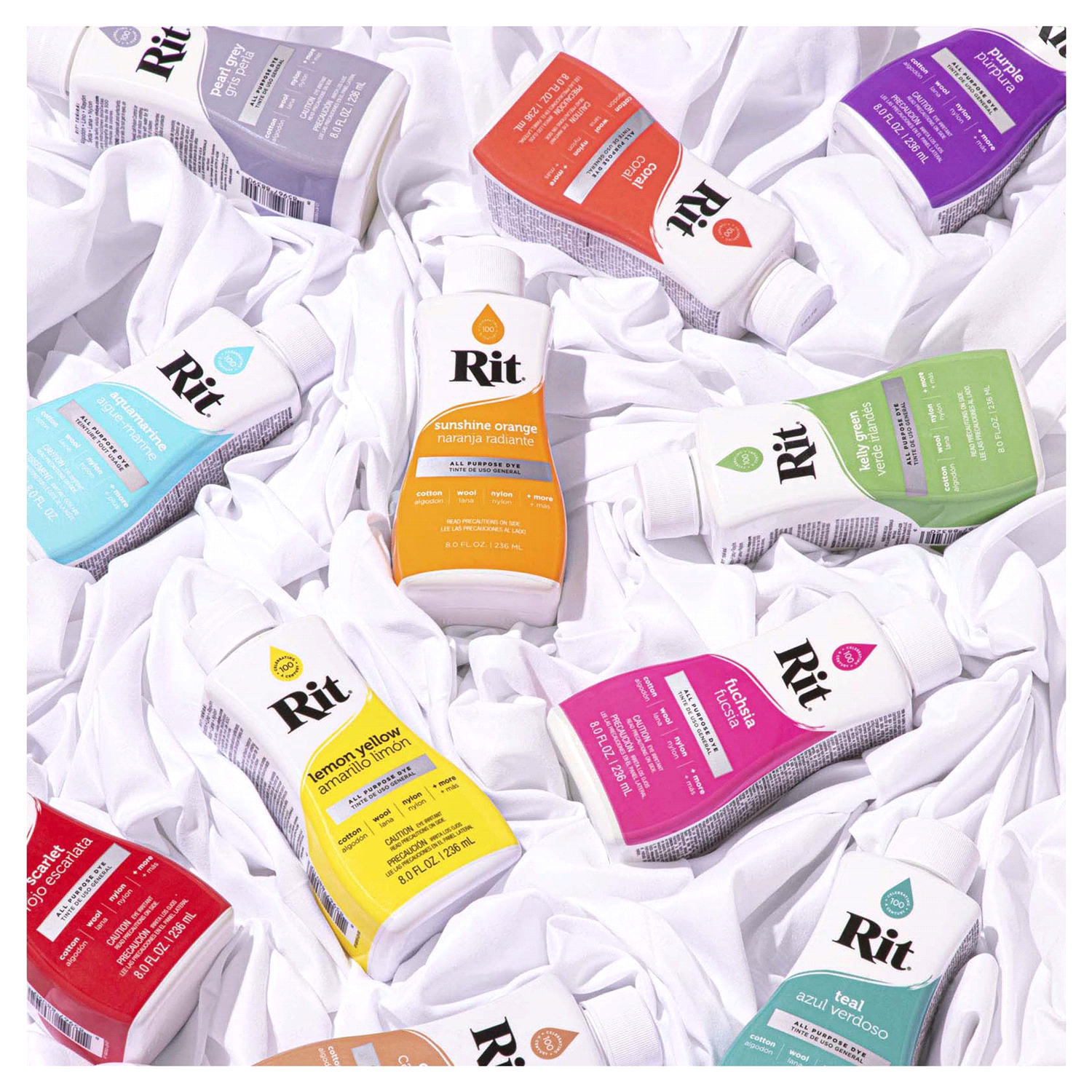 slide 4 of 5, Rit Dye Liquid Teal, 8 oz