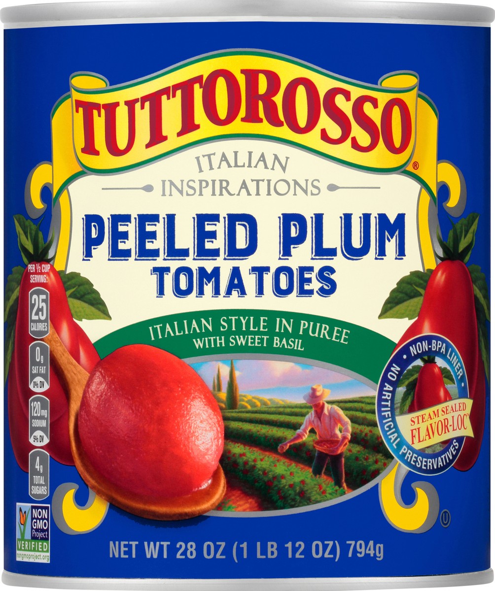 slide 3 of 7, Tuttorosso Italian Style Peeled Plum Tomatoes in Puree 28 oz. Can, 28 oz