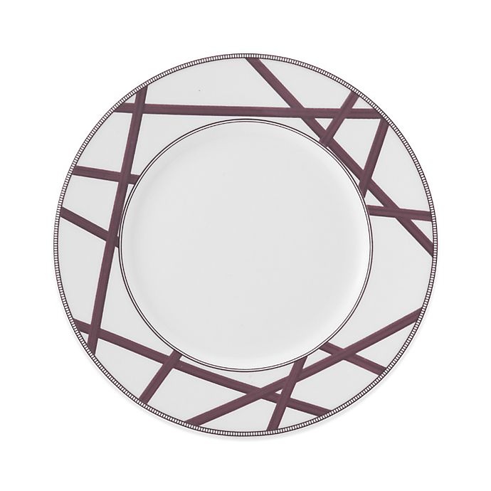 slide 1 of 1, Mikasa Cadence Ruby Crisscross Salad Plate, 1 ct