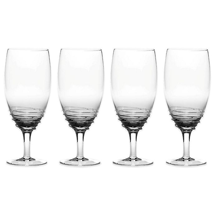 slide 3 of 3, Mikasa Swirl Iced Beverage Glasses - Smoke, 4 ct