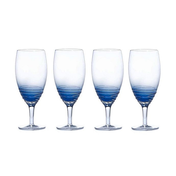 slide 2 of 2, Mikasa Swirl Iced Beverage Glasses - Cobalt, 4 ct