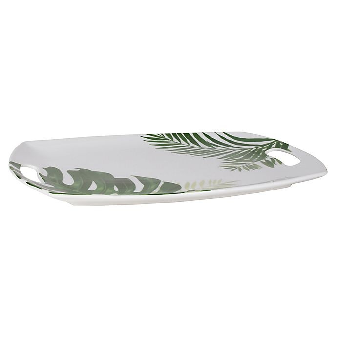 slide 2 of 2, Everyday White by Fitz and Floyd Palm Rectangular Serving Platter, 1 ct