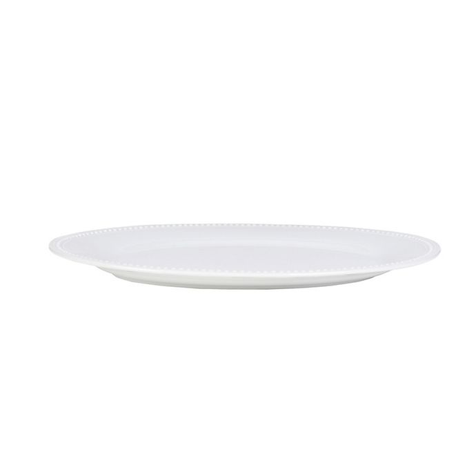 slide 2 of 2, Everyday White by Fitz and Floyd Beaded Oval Platter, 14 in