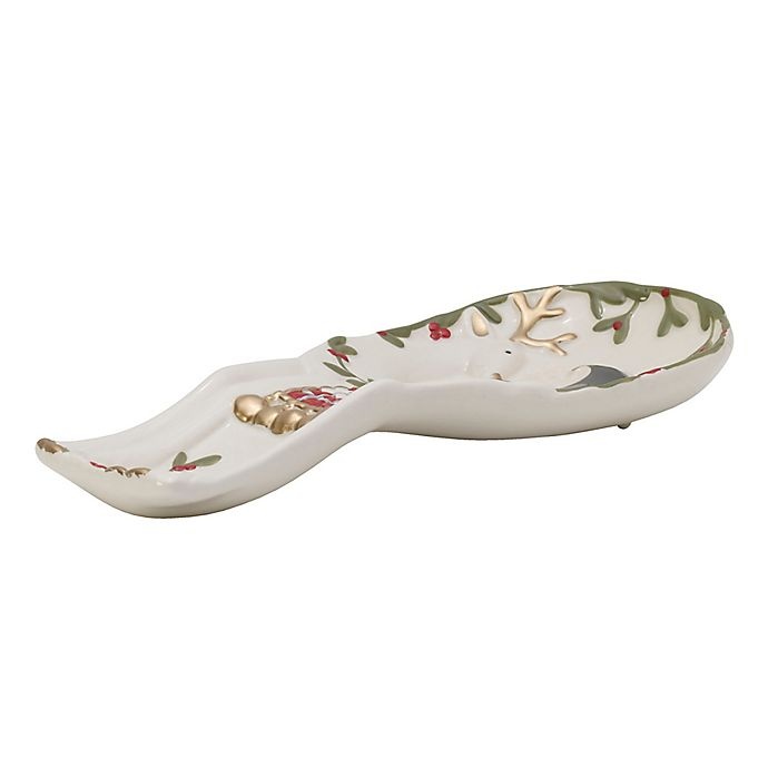 slide 2 of 2, Fitz and Floyd Mistletoe Merriment Spoon Rest, 1 ct