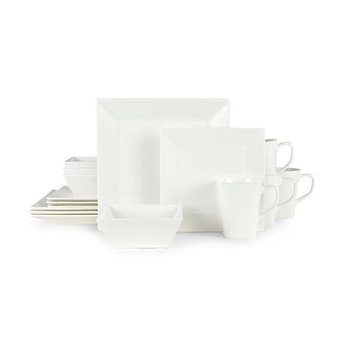 slide 1 of 1, Mikasa Delray Dinnerware Set - White, 16 ct