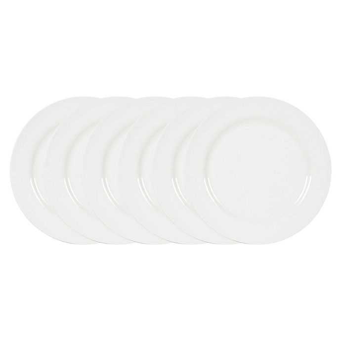 slide 3 of 3, Nevaeh White by Fitz and Floyd Grand Rim Dinner Plates, 6 ct