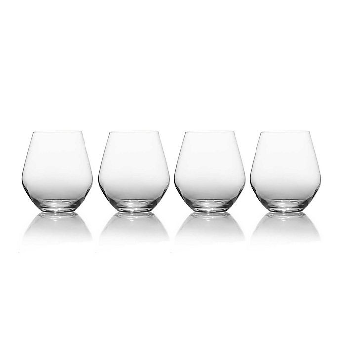 slide 3 of 3, Mikasa Gianna Ombre Smoke Stemless Wine Glasses, 4 ct