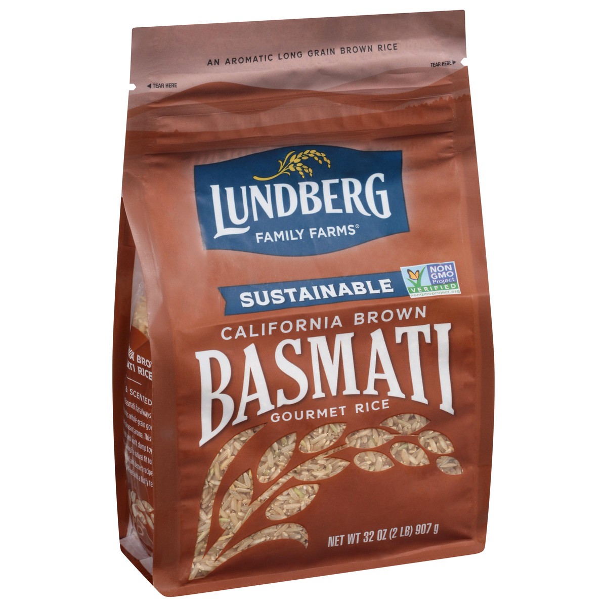 slide 2 of 9, Lundberg Family Farms Sustainable California Brown Basmati Gourmet Rice 32 oz, 