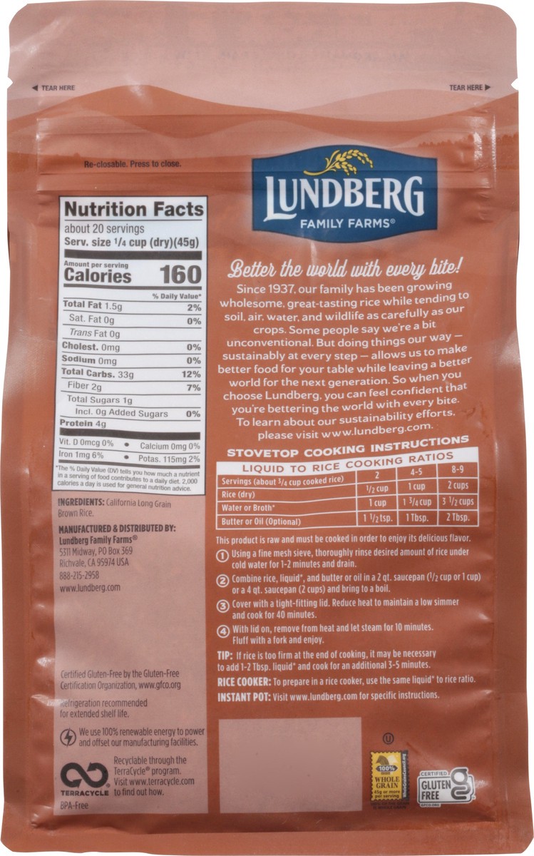 slide 5 of 9, Lundberg Family Farms Sustainable California Brown Basmati Gourmet Rice 32 oz, 