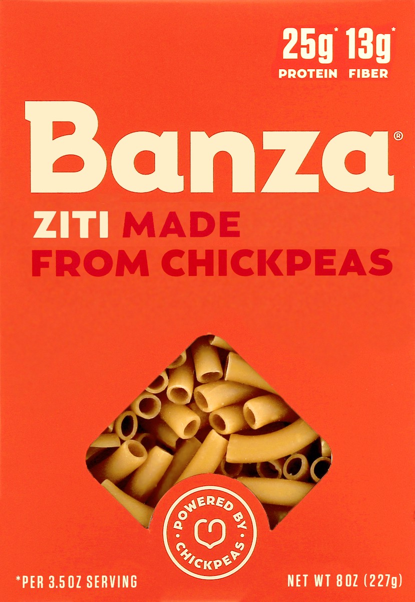 slide 6 of 9, Banza Ziti Chickpea Pasta, 8 oz