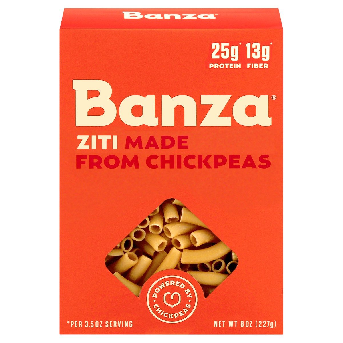 slide 1 of 9, Banza Ziti Chickpea Pasta, 8 oz